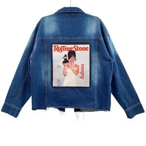 Vtg Selena Quintanilla 1994 36th GRAMMY Awards Night Blue Age Jean Jacket Sz L